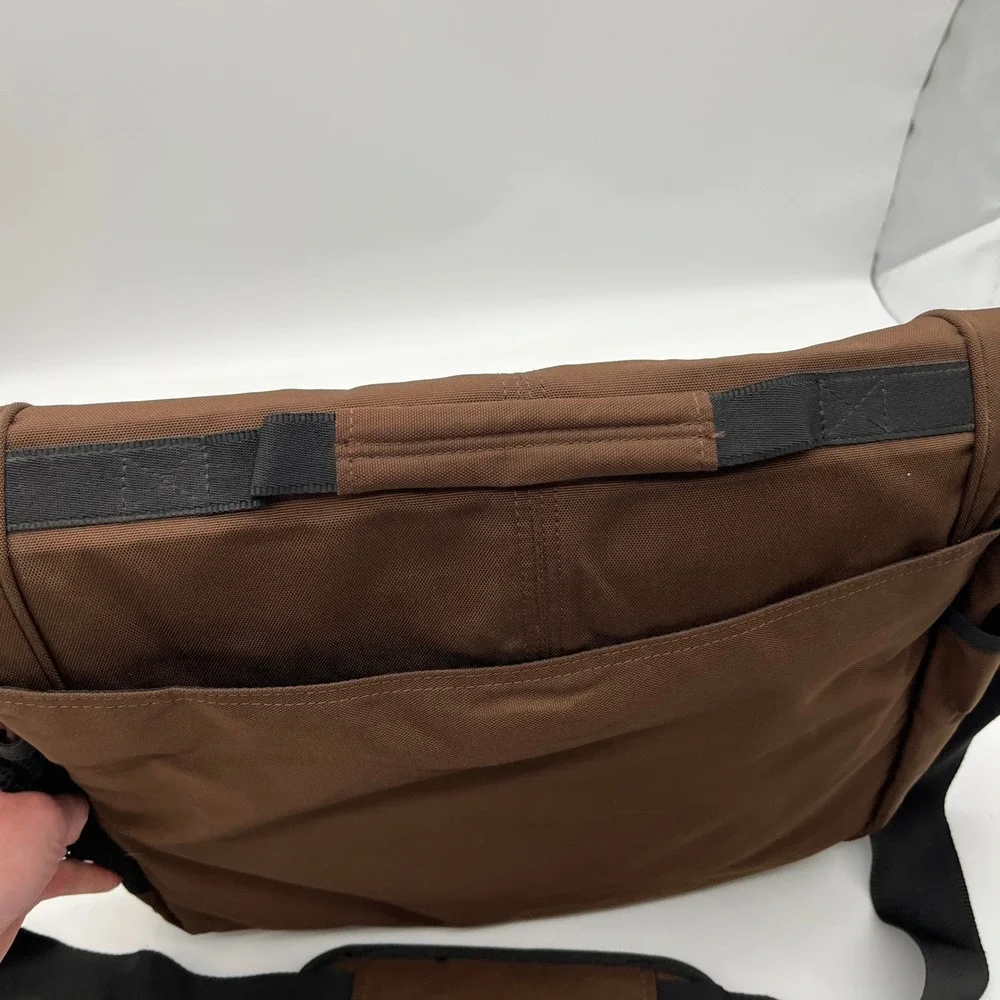 Timberland Messenger Bag Mens OS Brown Canvas Laptop Satchel Crossbody Travel